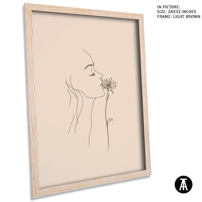 Artwork in Dark Brown Frame