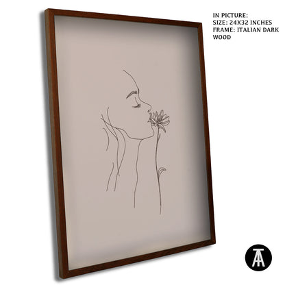 Artwork in Dark Wood Frame