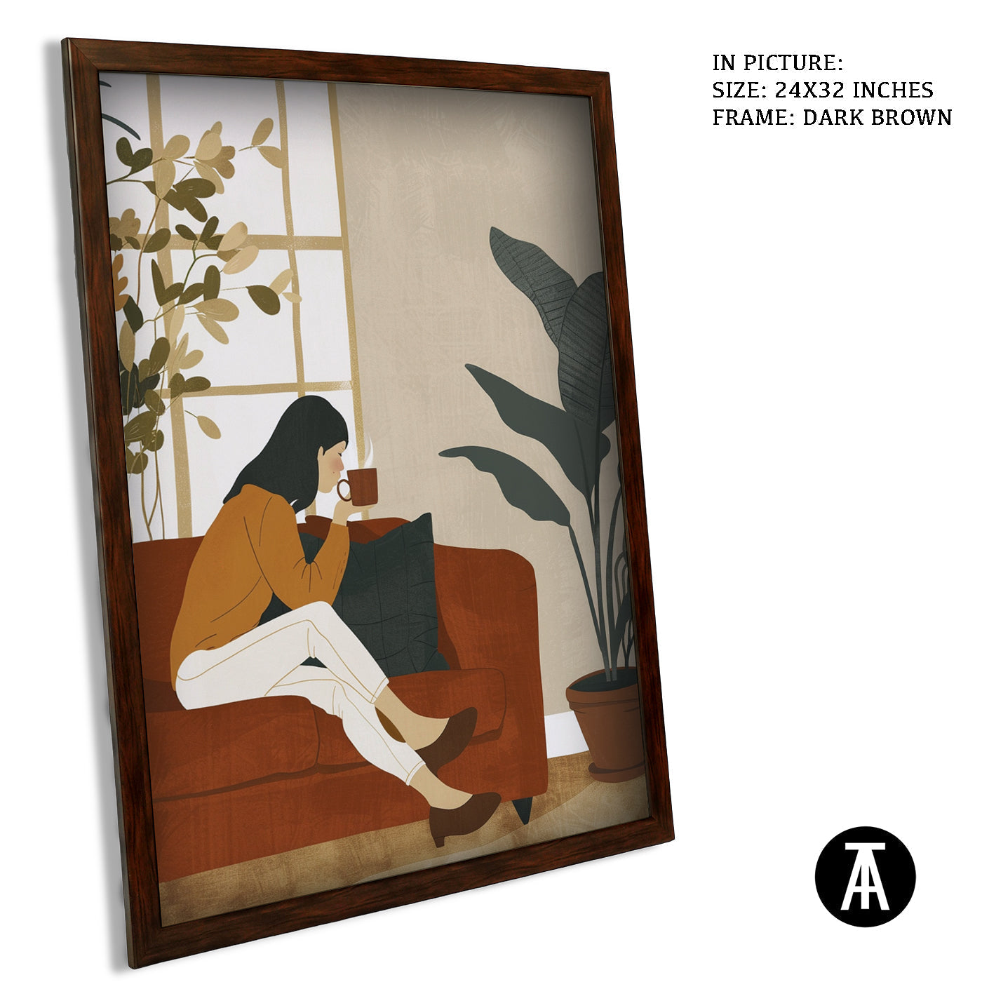 Artwork in Metal Champagne Gold Frame