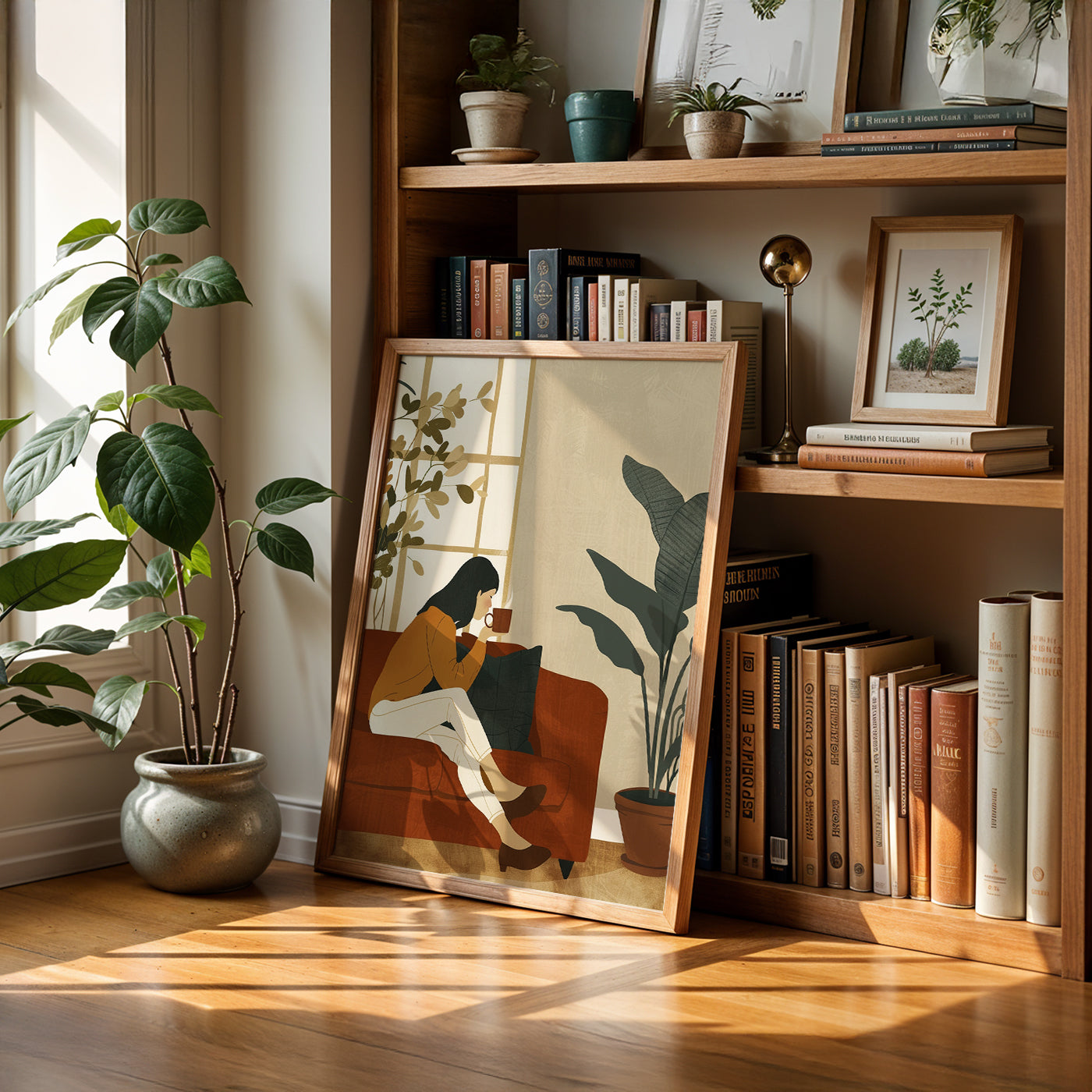 Cafe Art Painting in a Lifestyle Setting