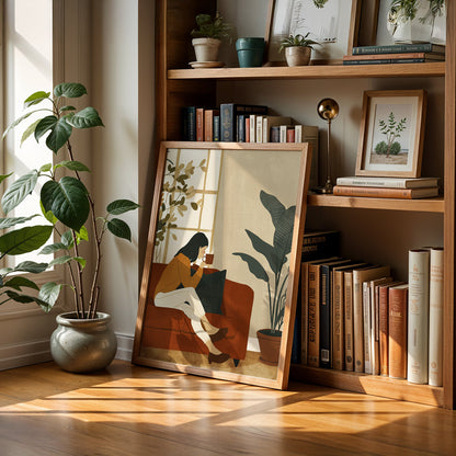Cafe Art Painting in a Lifestyle Setting