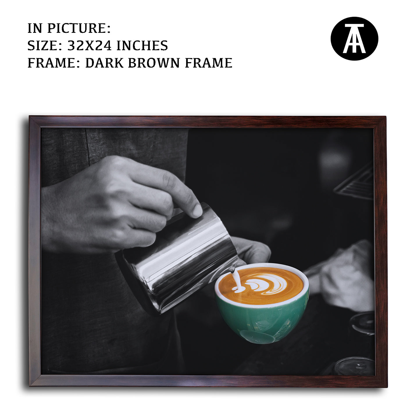 Artwork in Metal Champagne Gold Frame