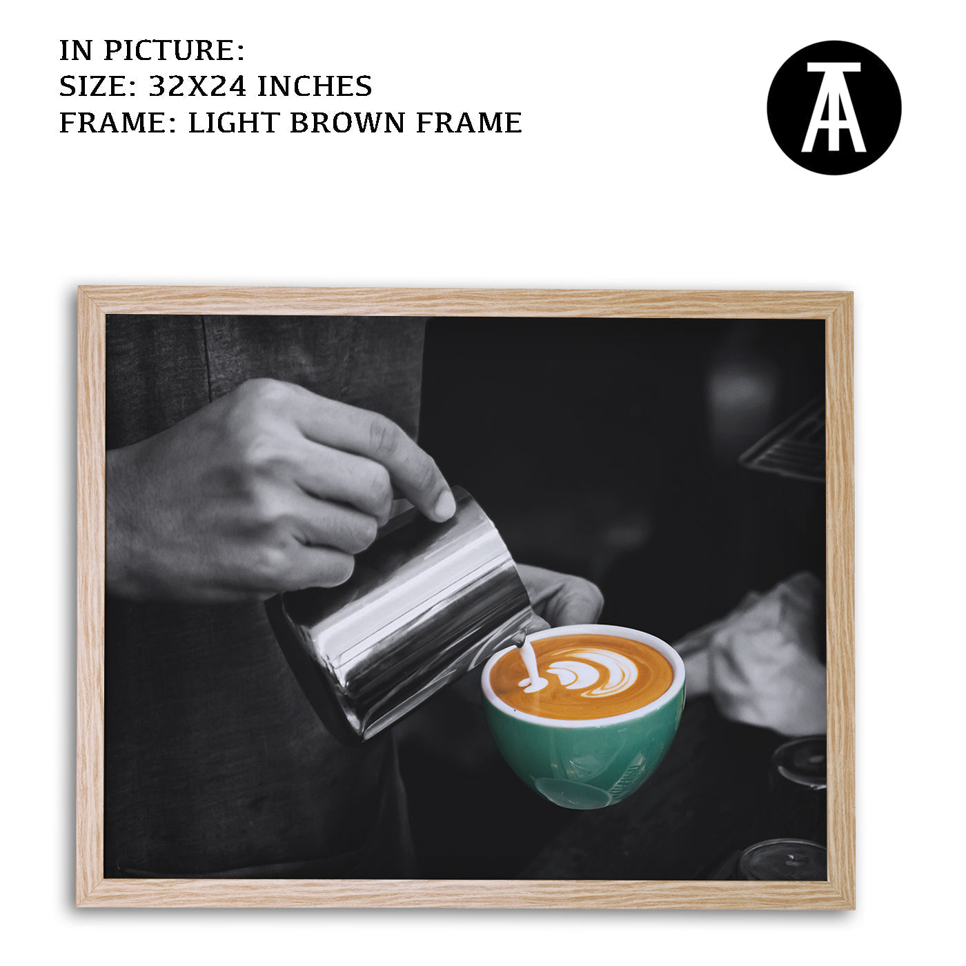 Artwork in Dark Brown Frame