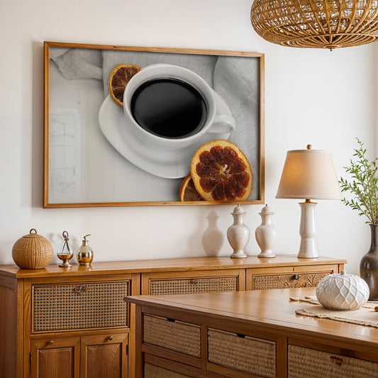 Cafe Art Painting in a Lifestyle Setting