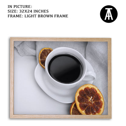 Artwork in Dark Brown Frame