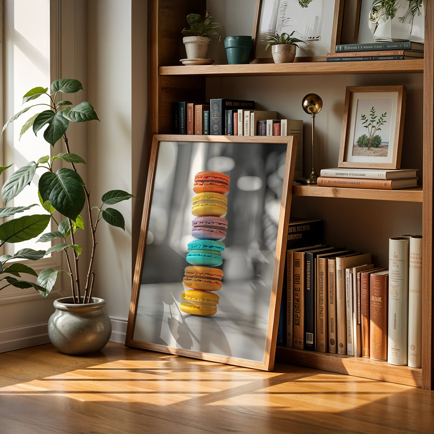 Cafe Art Painting in a Lifestyle Setting