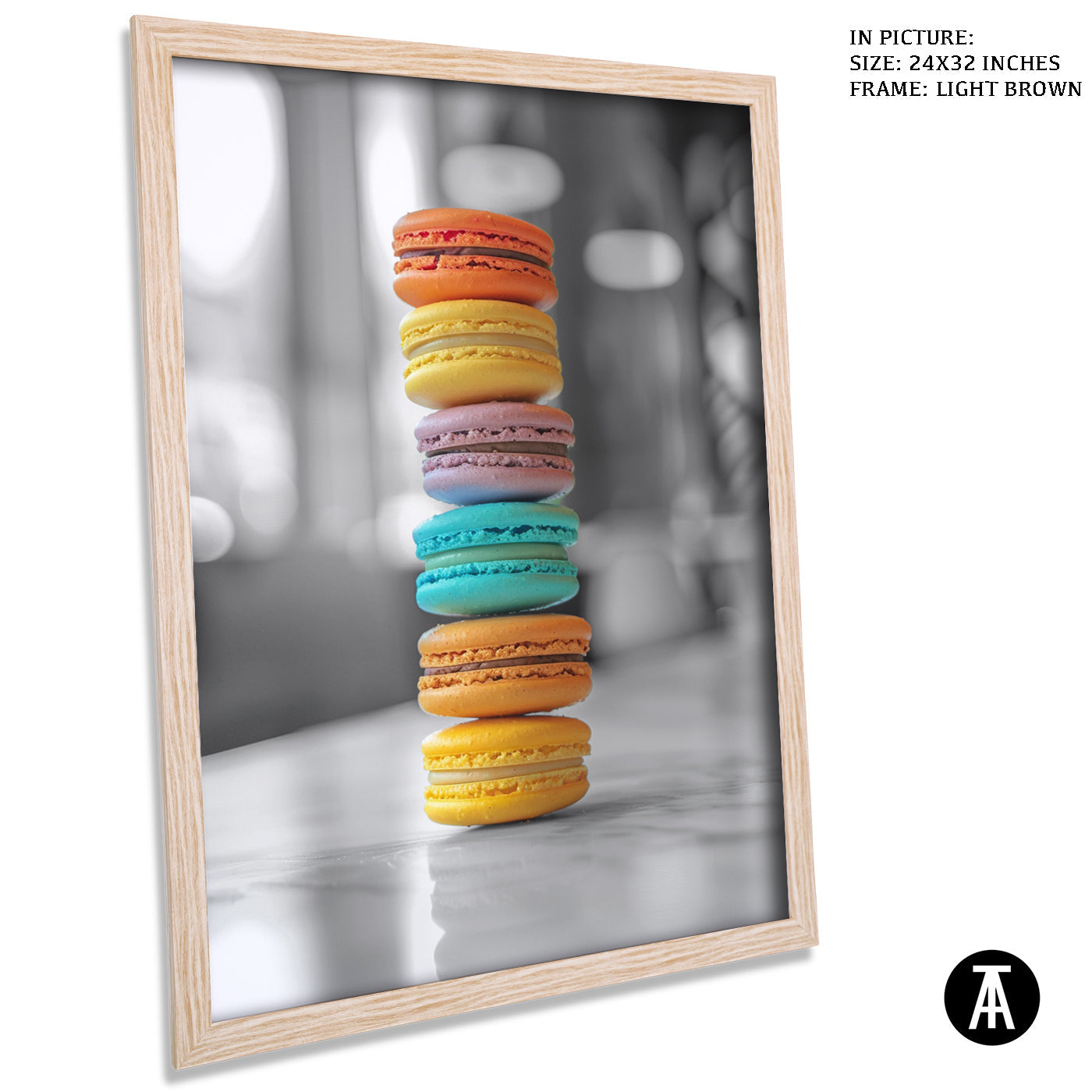 Artwork in Dark Brown Frame