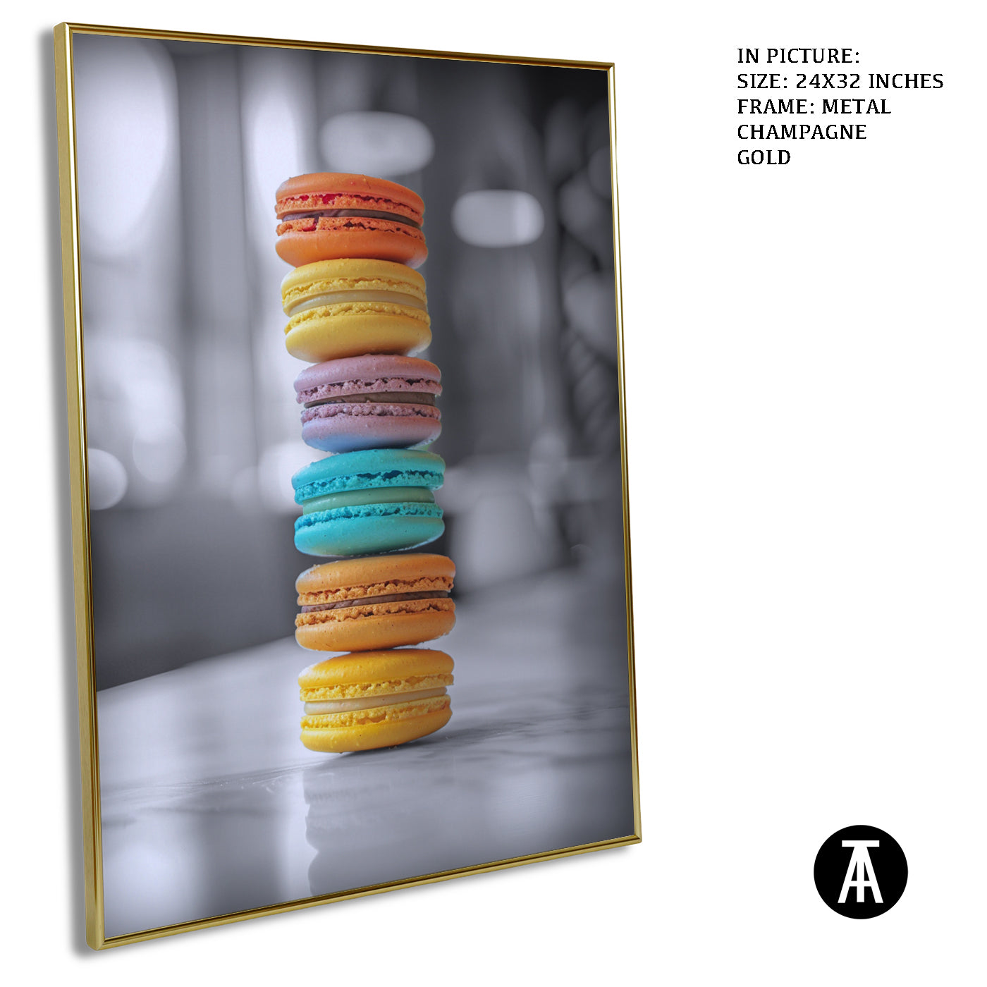 Artwork in Light Brown Frame
