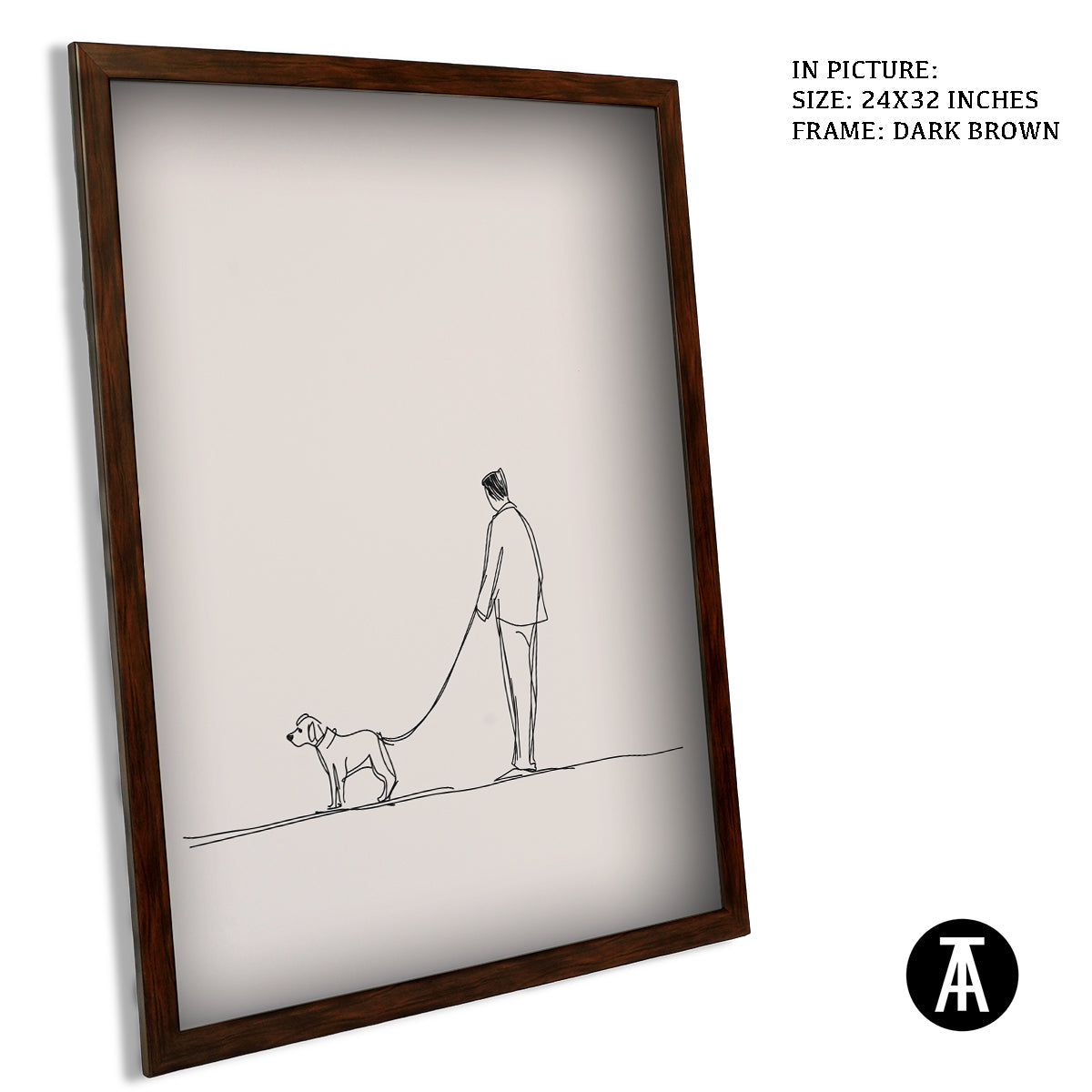 Artwork in Metal Champagne Gold Frame