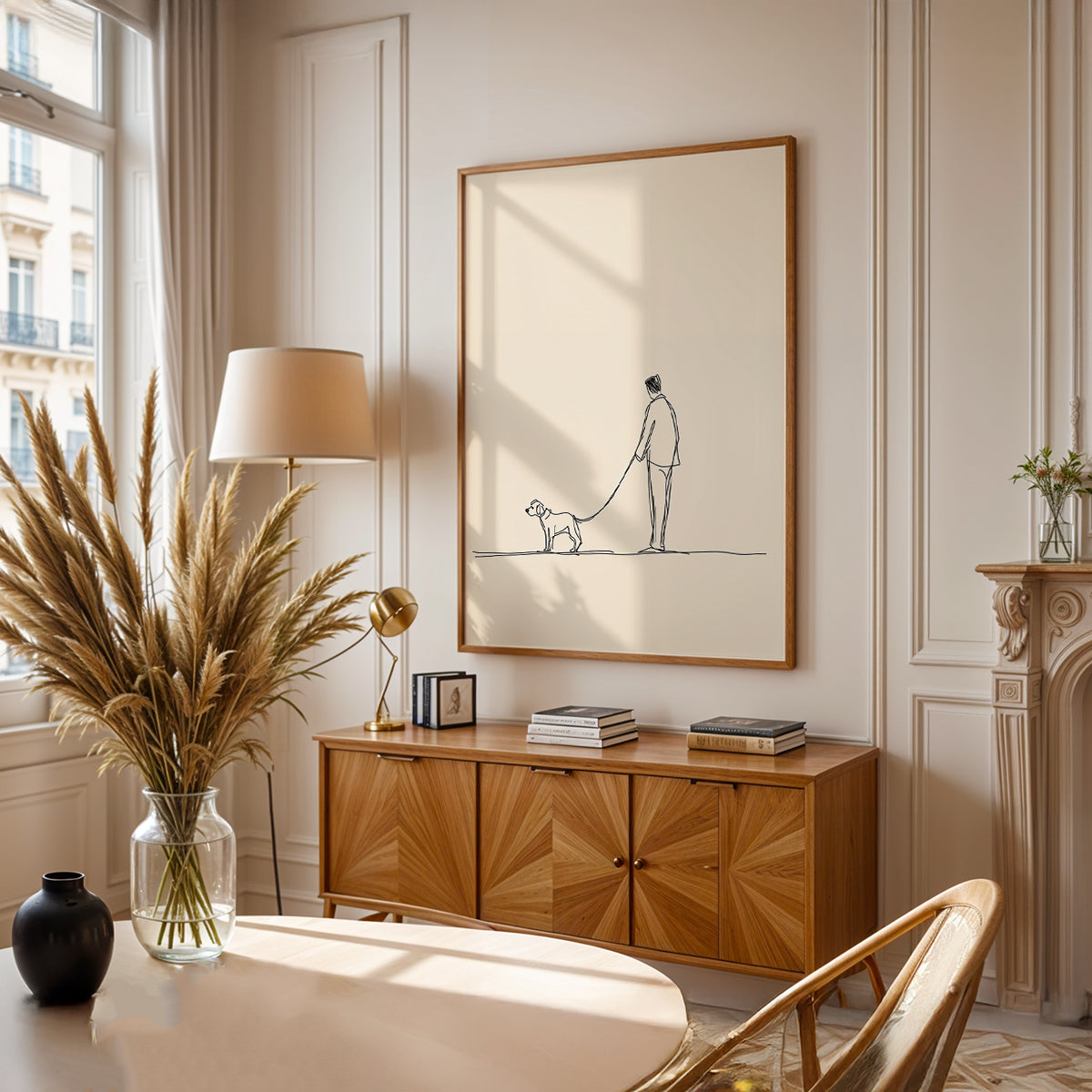 Minimalist Painting in a Lifestyle Setting