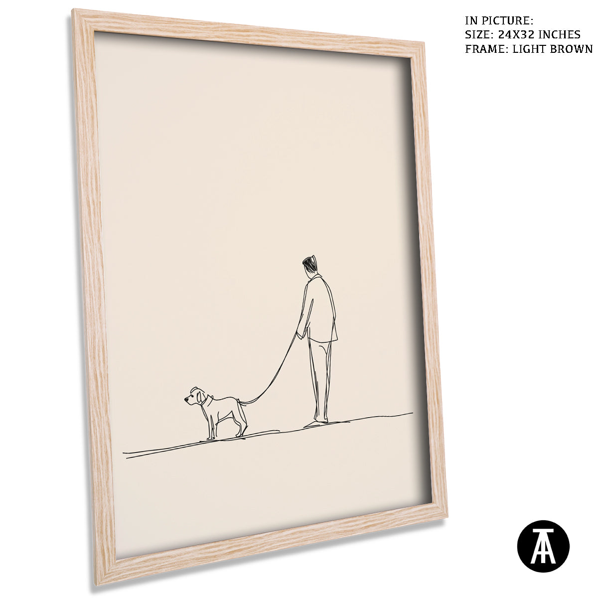 Artwork in Dark Brown Frame
