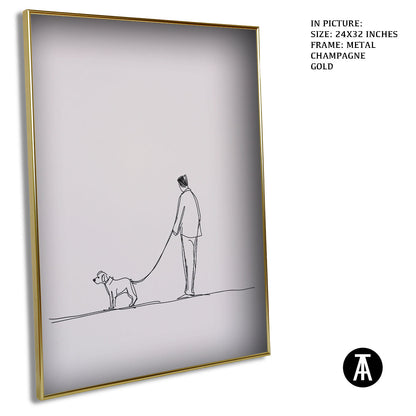 Artwork in Light Brown Frame