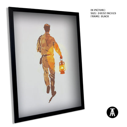 Artwork in Metal Earling Silver Frame