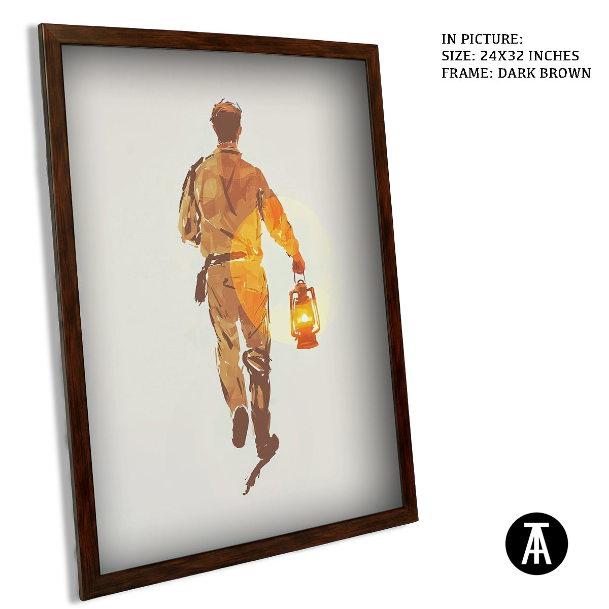 Artwork in Metal Champagne Gold Frame
