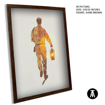 Artwork in Metal Champagne Gold Frame