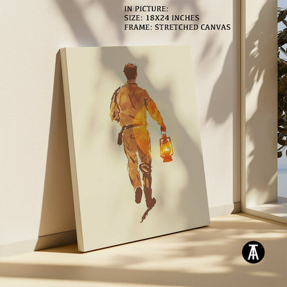 Artwork in Natural Wood Frame