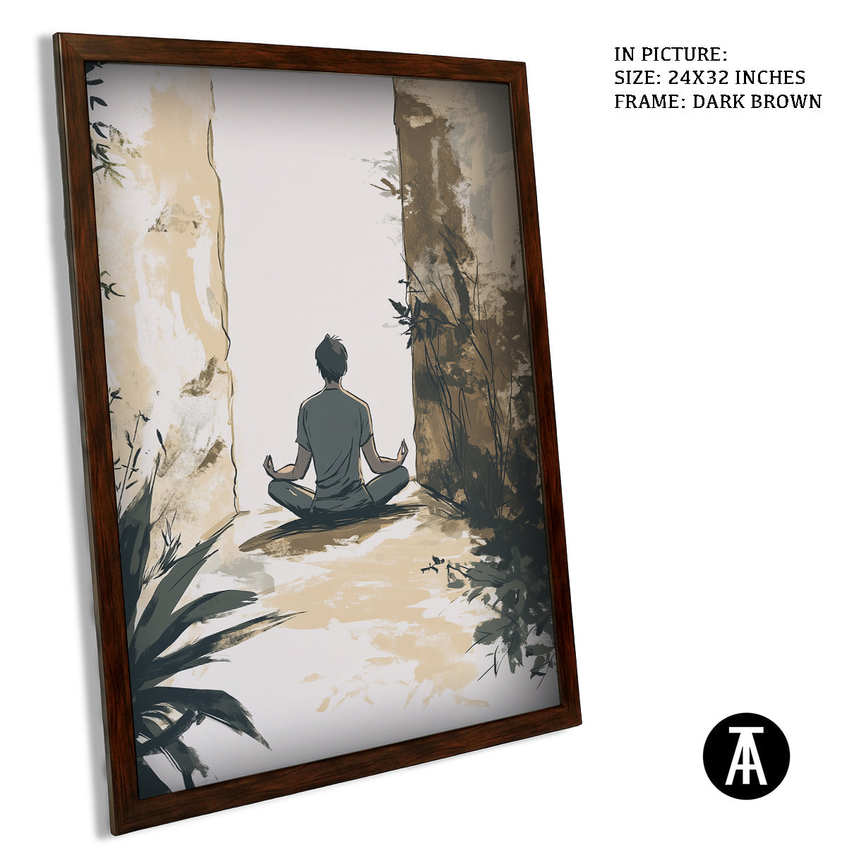Artwork in Metal Champagne Gold Frame