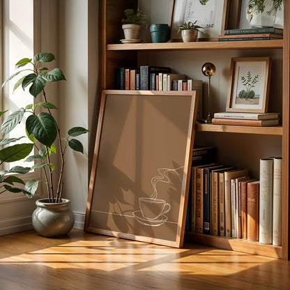 Cafe Art Painting in a Lifestyle Setting