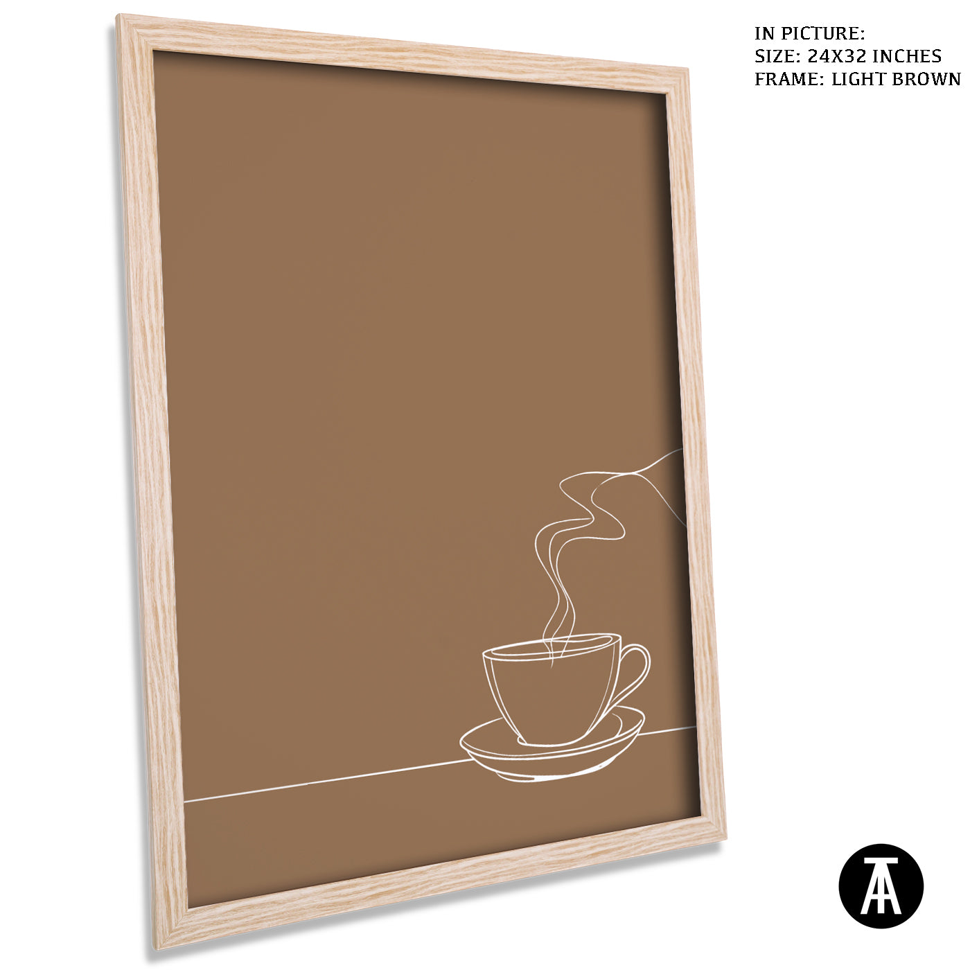 Artwork in Dark Brown Frame