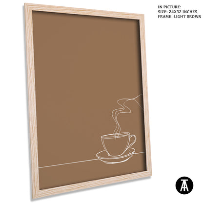 Artwork in Dark Brown Frame