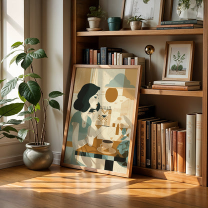 Cafe Art Painting in a Lifestyle Setting
