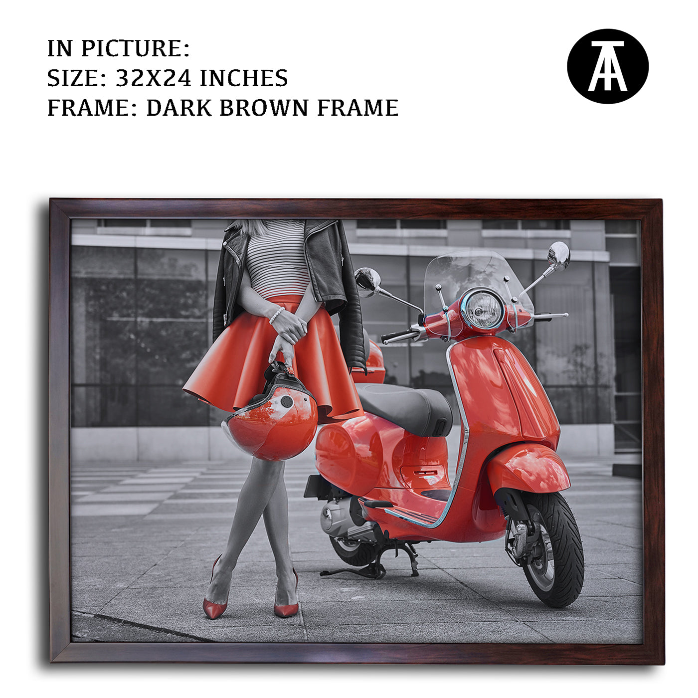 Artwork in Metal Champagne Gold Frame