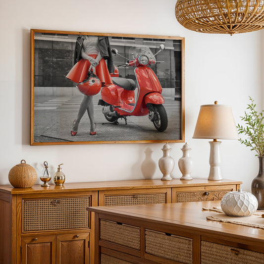 Cafe Art Painting in a Lifestyle Setting