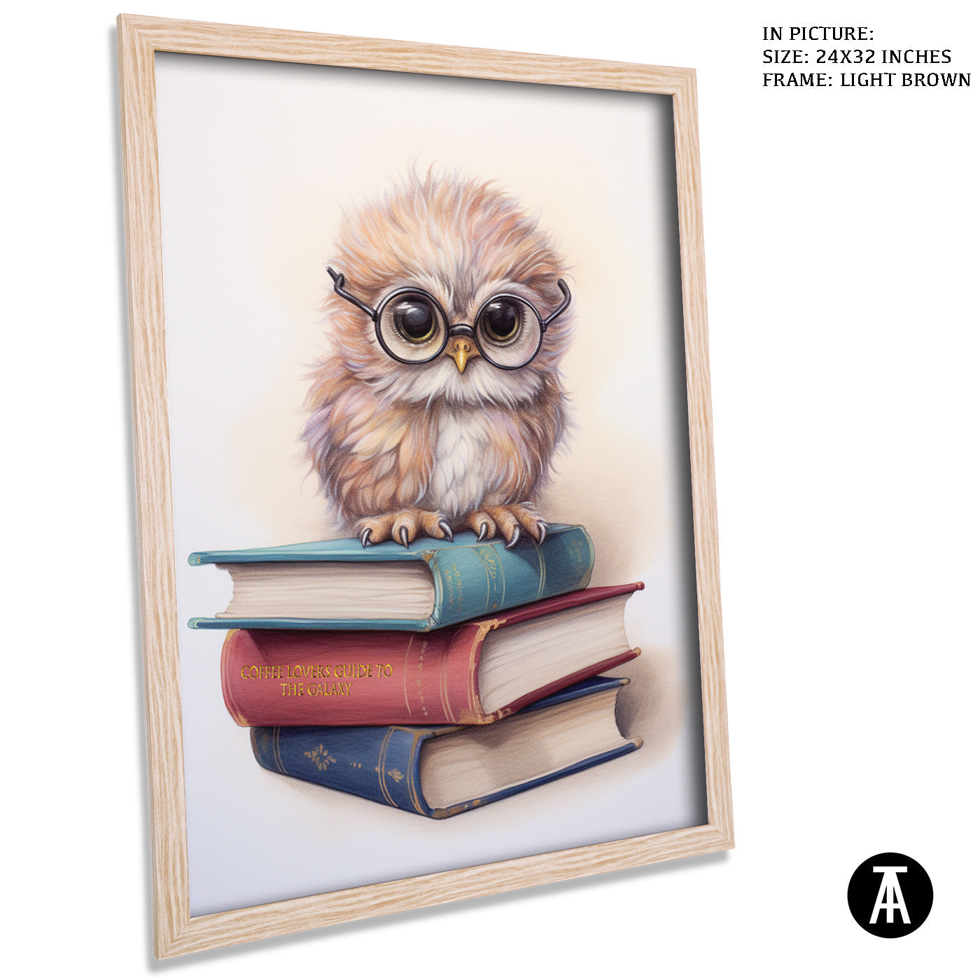 Artwork in Dark Brown Frame