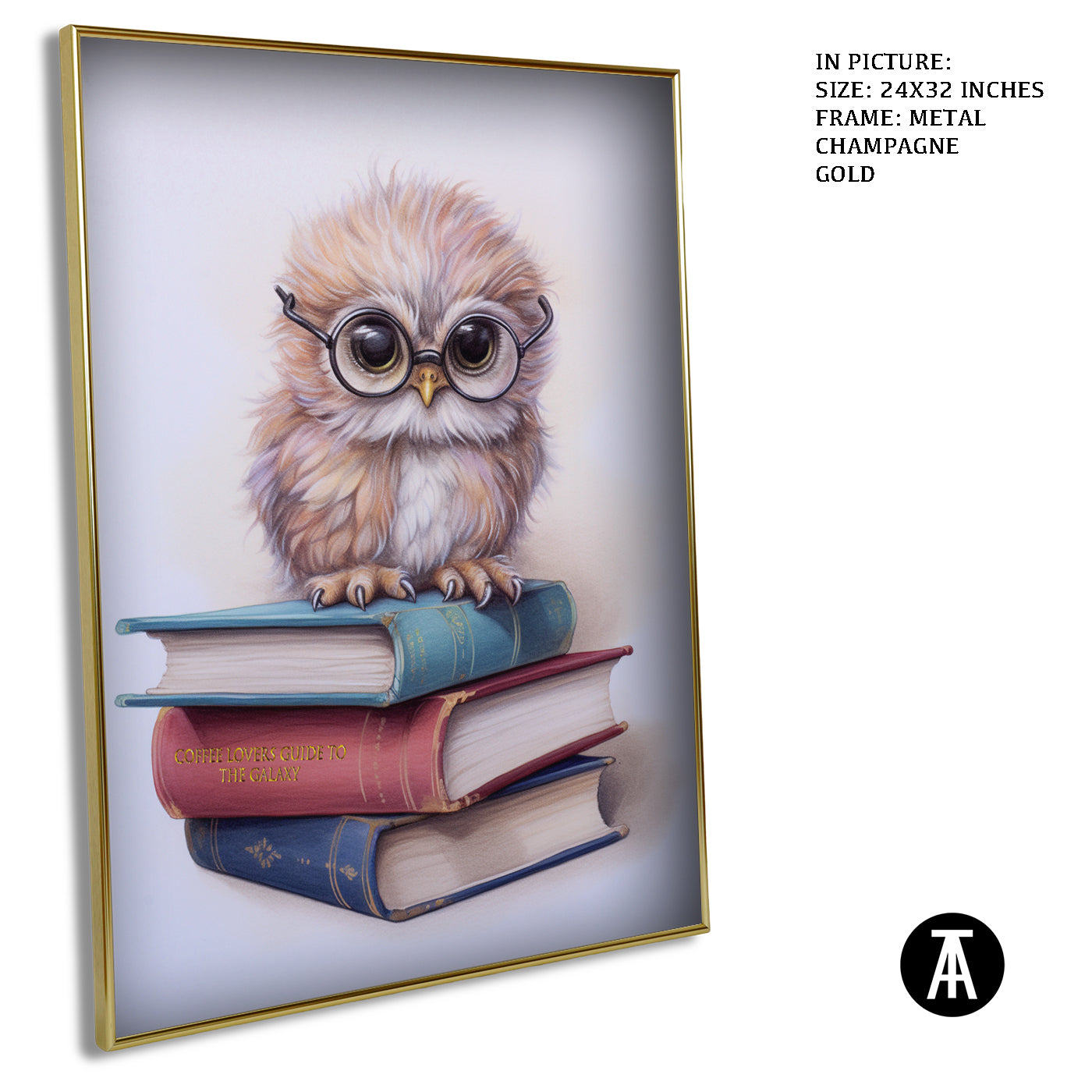 Artwork in Light Brown Frame