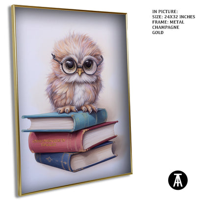 Artwork in Light Brown Frame