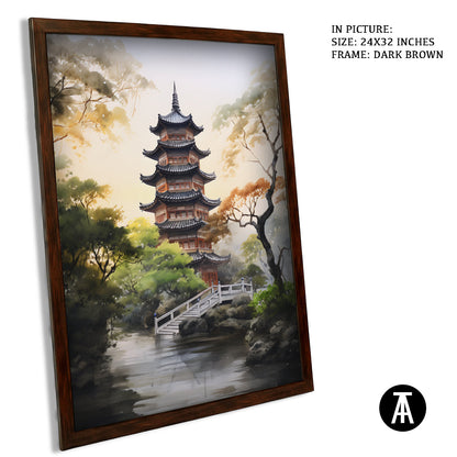 Artwork in Metal Champagne Gold Frame