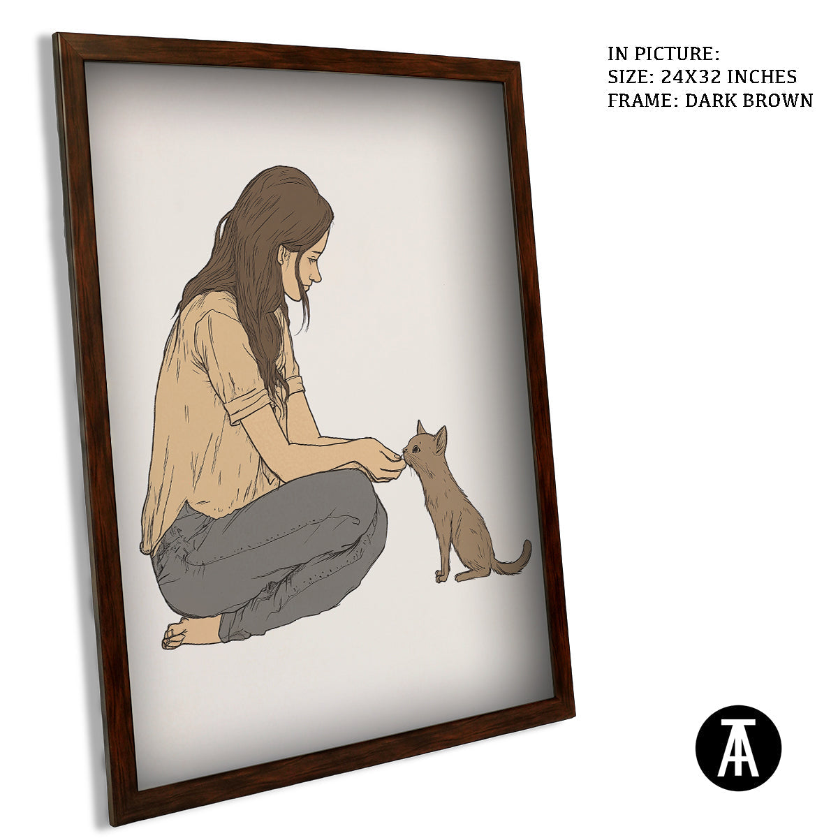 Artwork in Metal Champagne Gold Frame