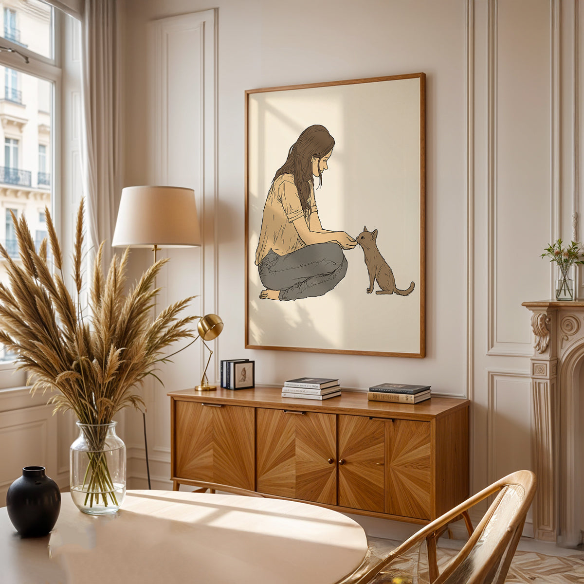 Minimalist Painting in a Lifestyle Setting