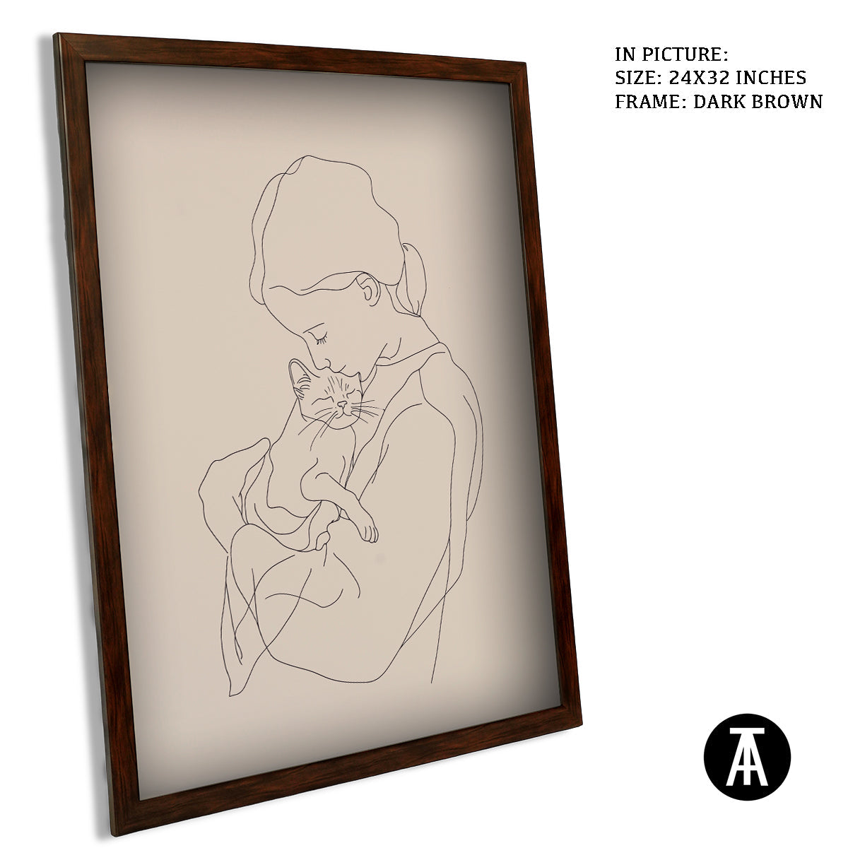 Artwork in Metal Champagne Gold Frame