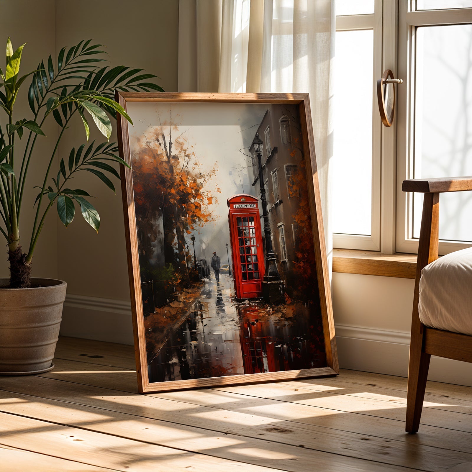 Vintage London Painting in a Lifestyle Setting