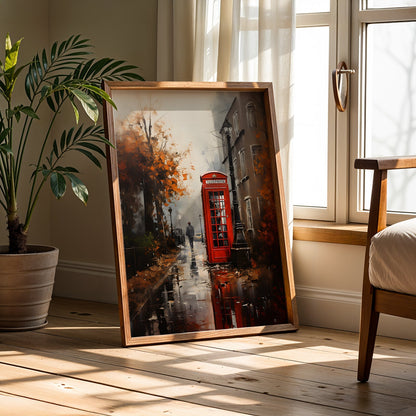 Vintage London Painting in a Lifestyle Setting