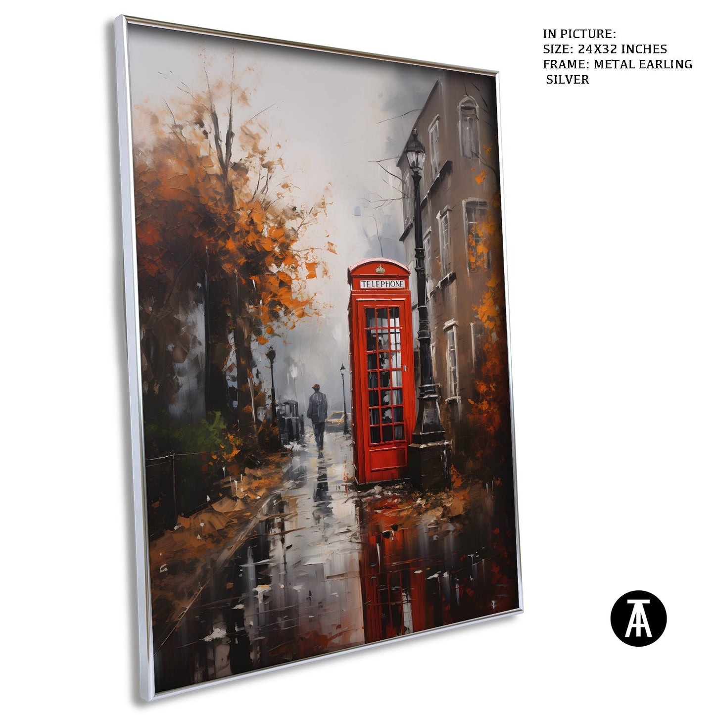 Artwork in Metal Earling Silver Frame