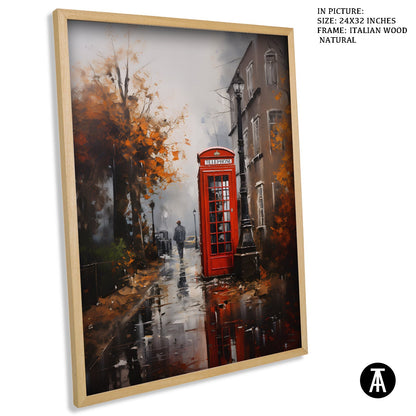 Artwork in Natural Wood Frame