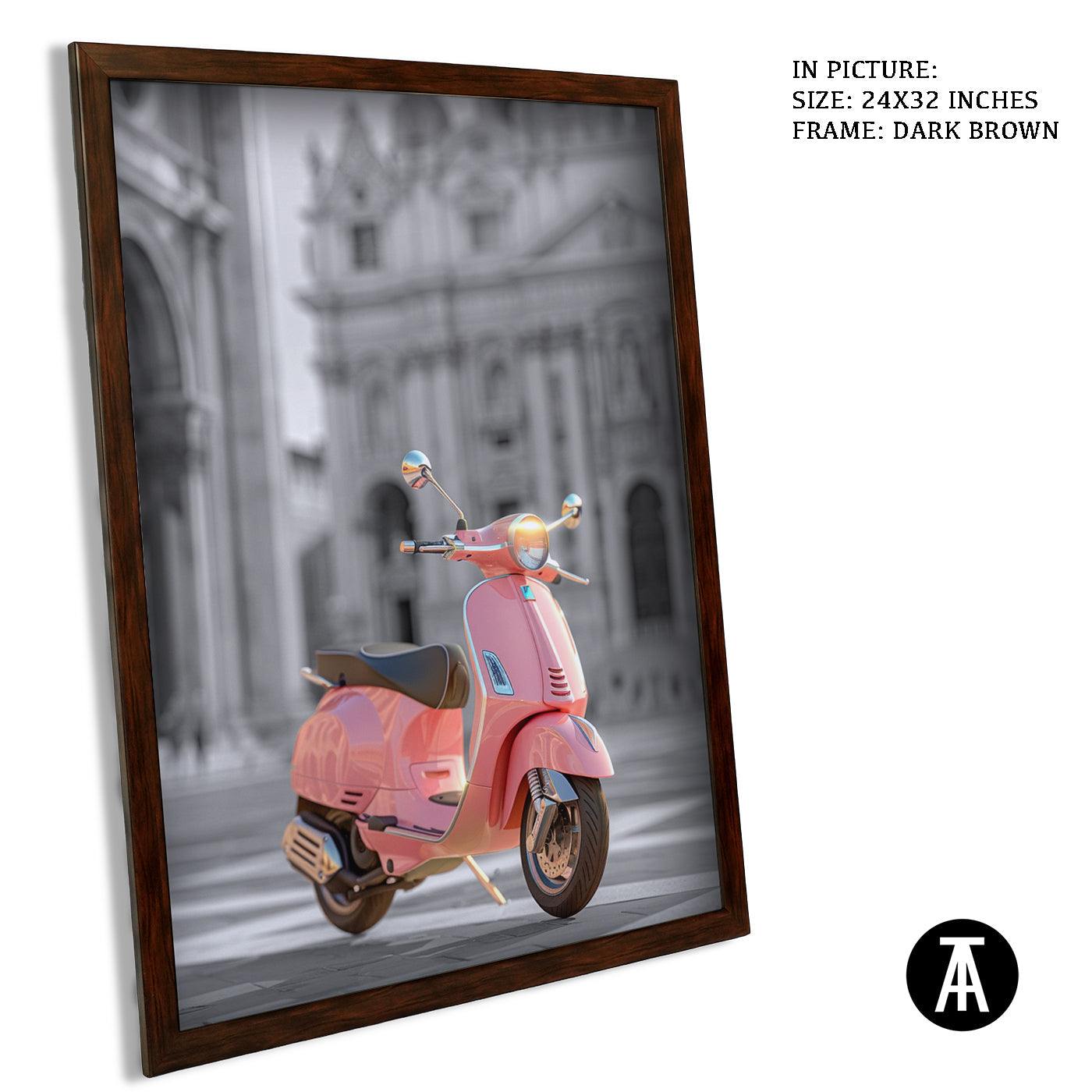 Artwork in Metal Champagne Gold Frame