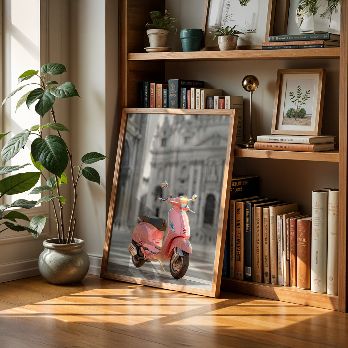Cafe Art Painting in a Lifestyle Setting