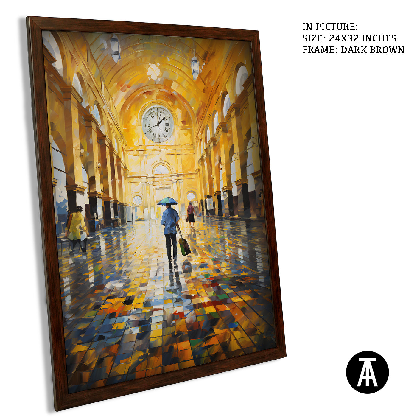 Artwork in Metal Champagne Gold Frame