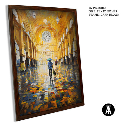 Artwork in Metal Champagne Gold Frame