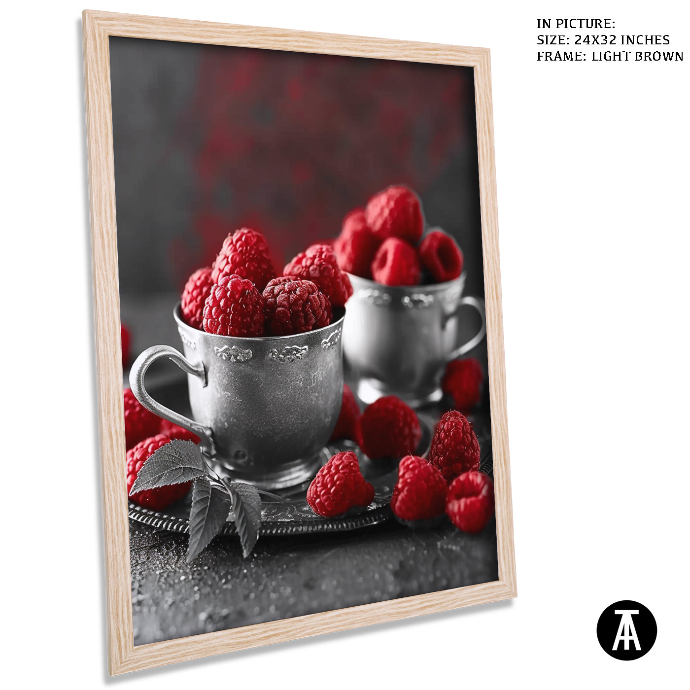 Artwork in Dark Brown Frame
