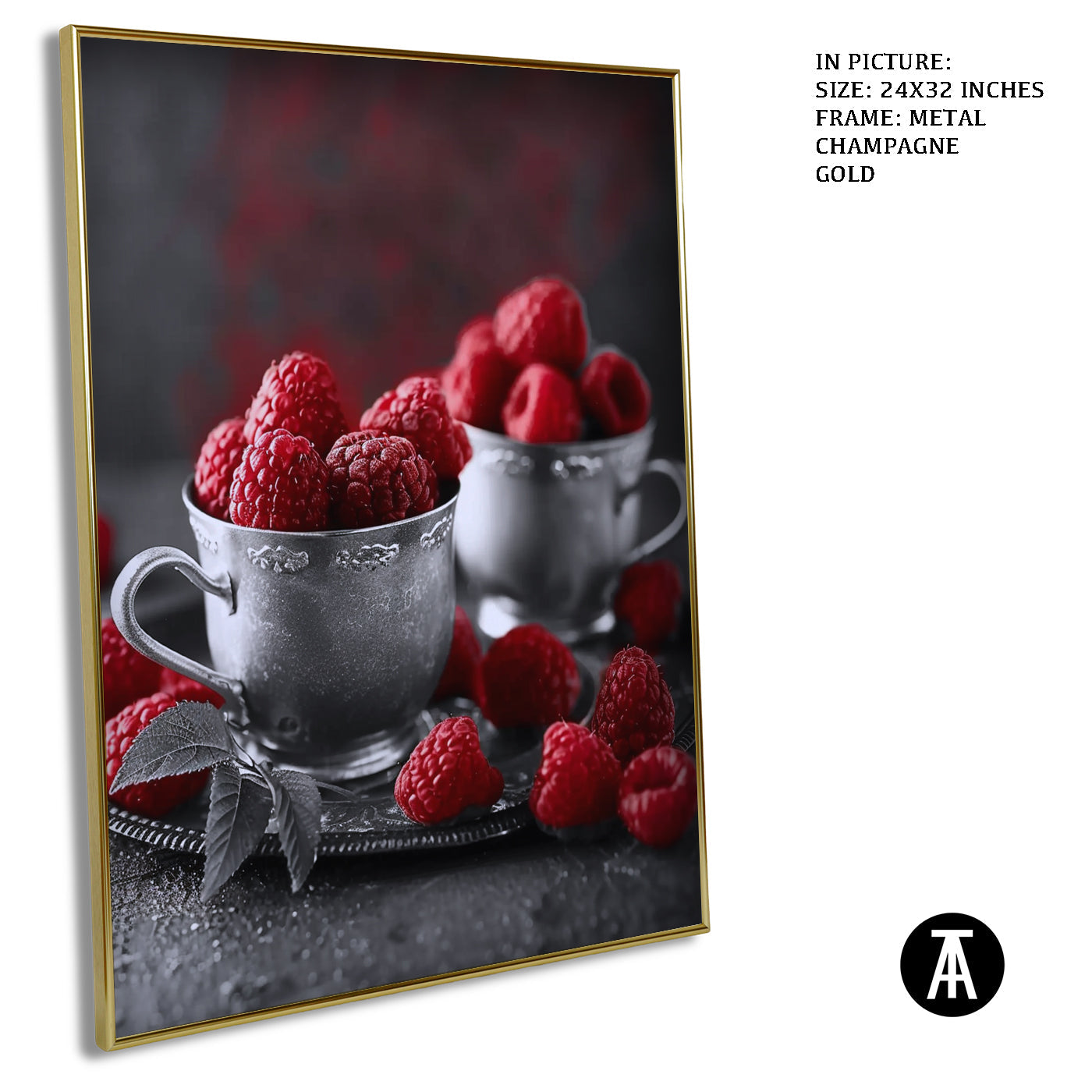 Artwork in Light Brown Frame