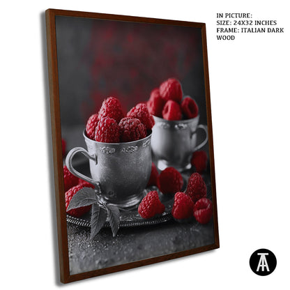 Artwork in Dark Wood Frame