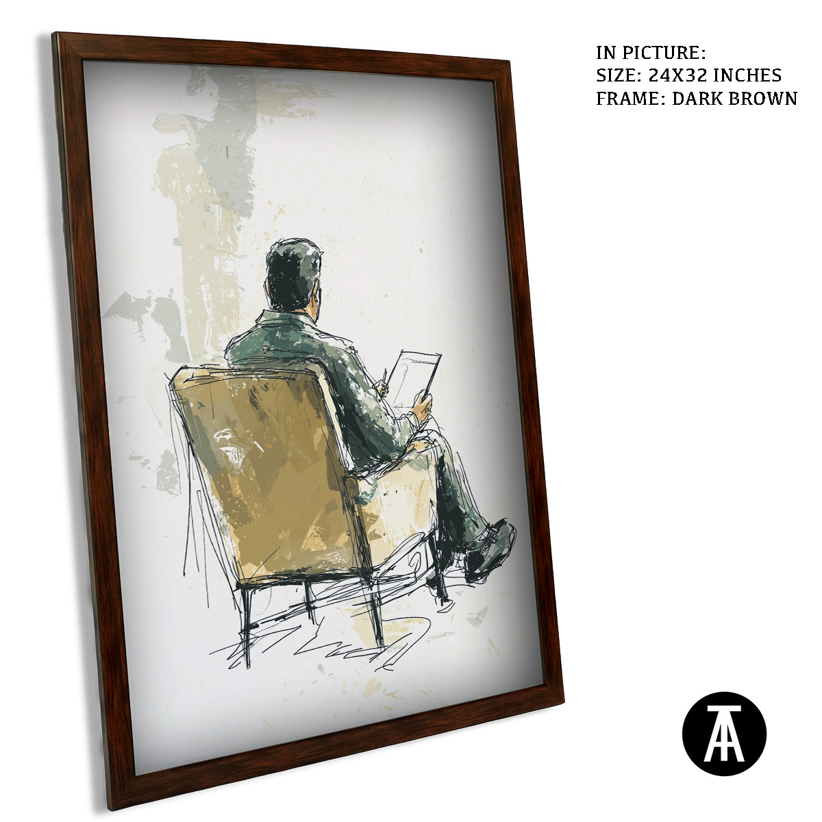 Artwork in Metal Champagne Gold Frame