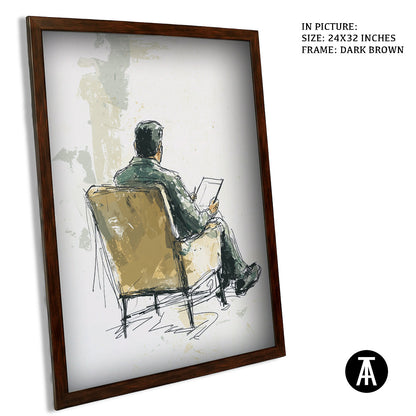 Artwork in Metal Champagne Gold Frame