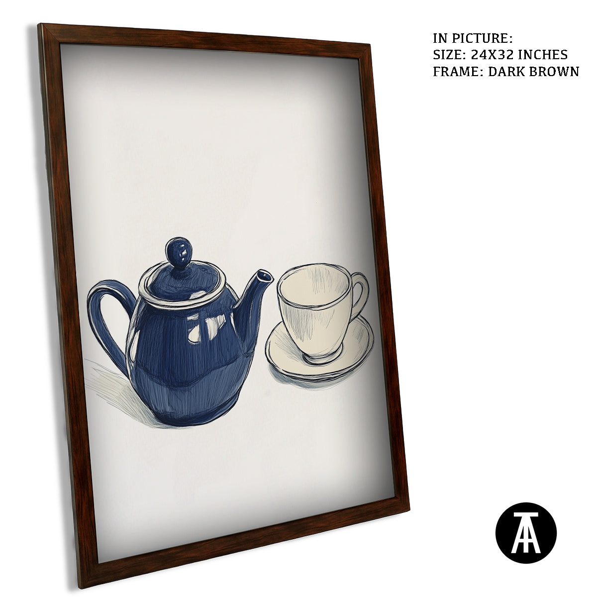 Artwork in Metal Champagne Gold Frame
