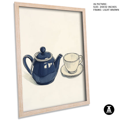 Artwork in Dark Brown Frame