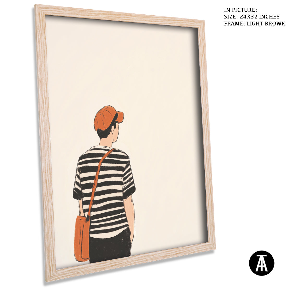 Artwork in Dark Brown Frame